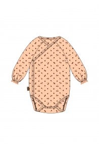 Wrap body with small cherries allover print