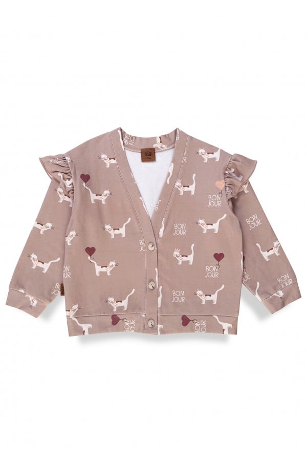 Jacket with all-over cat print 0064_F25110