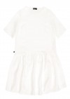 Dress white linen with frill SS20099