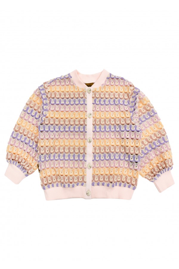 Bomber jacket crochet  jercey multi color SS24157