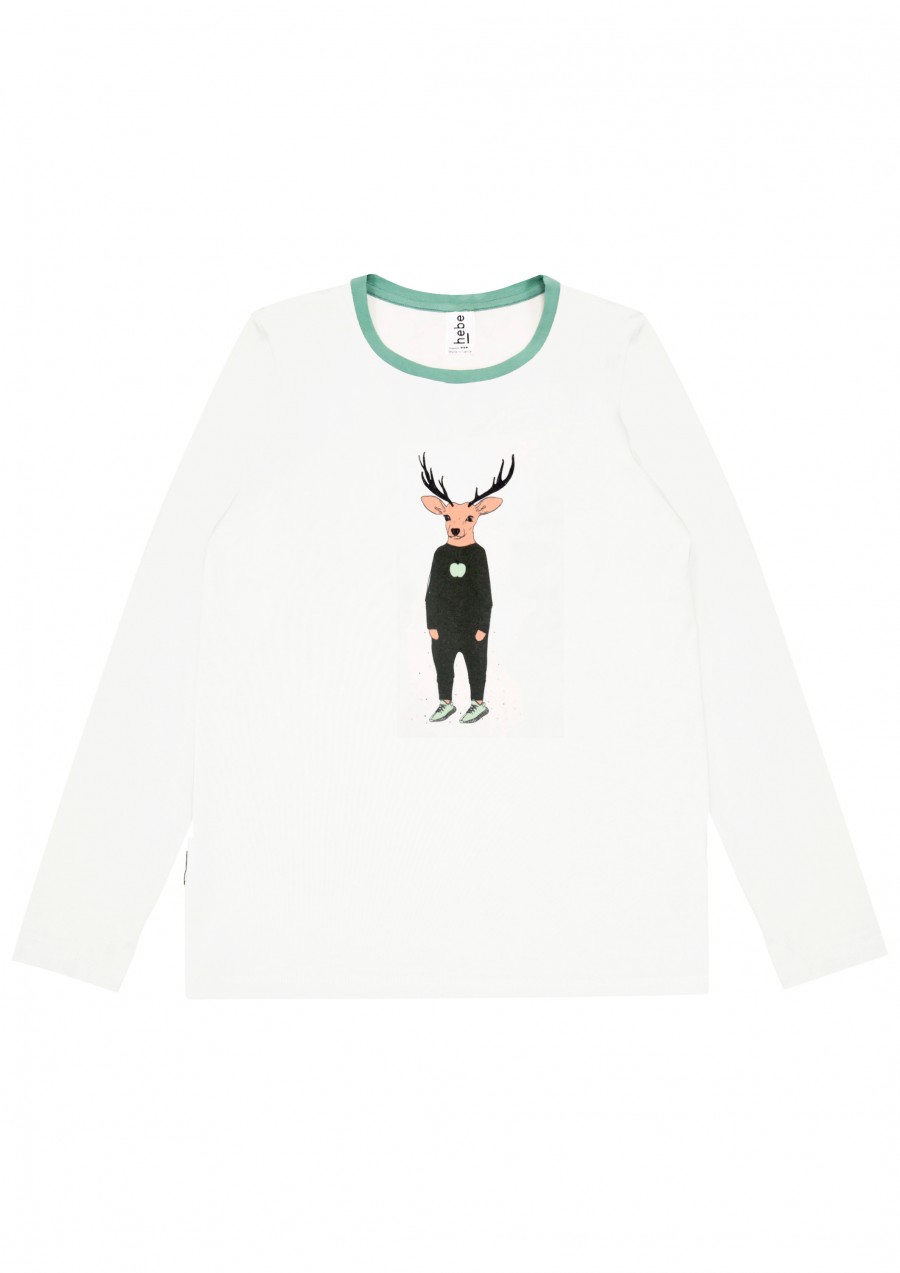 Top white with deer FW19191