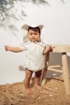 Short romper wrap over white muslin SS23340