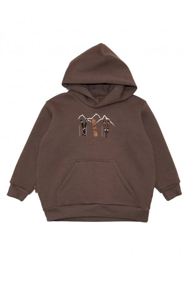 Hoodie cappuchiono with Winter emroidery FW24166