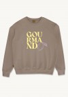 Sweater brown with GOURMANDE print for adults KLA24030