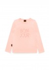 Top with BONJOUR  placment print pink 0108_F25068