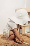 Sun hat white muslin SS23337