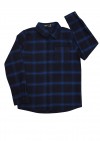 Grid flannel shirt blue FW19064L