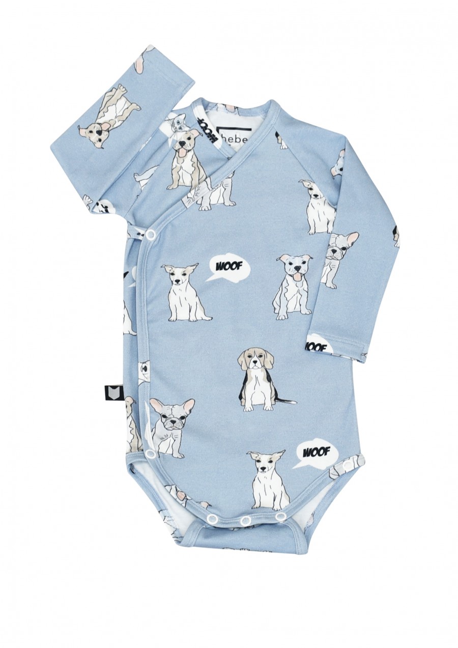 Body wrap over blue with dog print SS19032