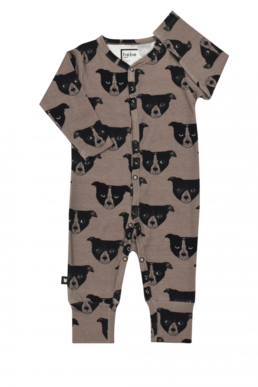 Brown romper with dogs FW18074