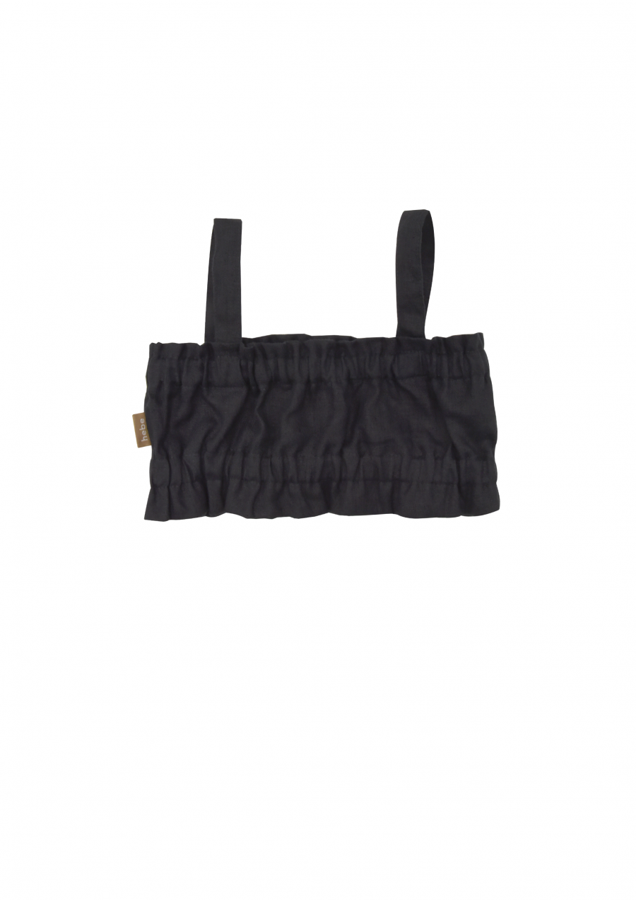 Top black linen with straps SS23353L