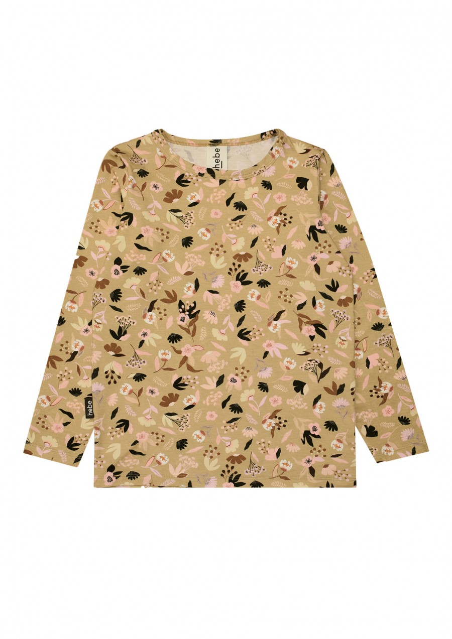 Top with floral mustard print FW21403