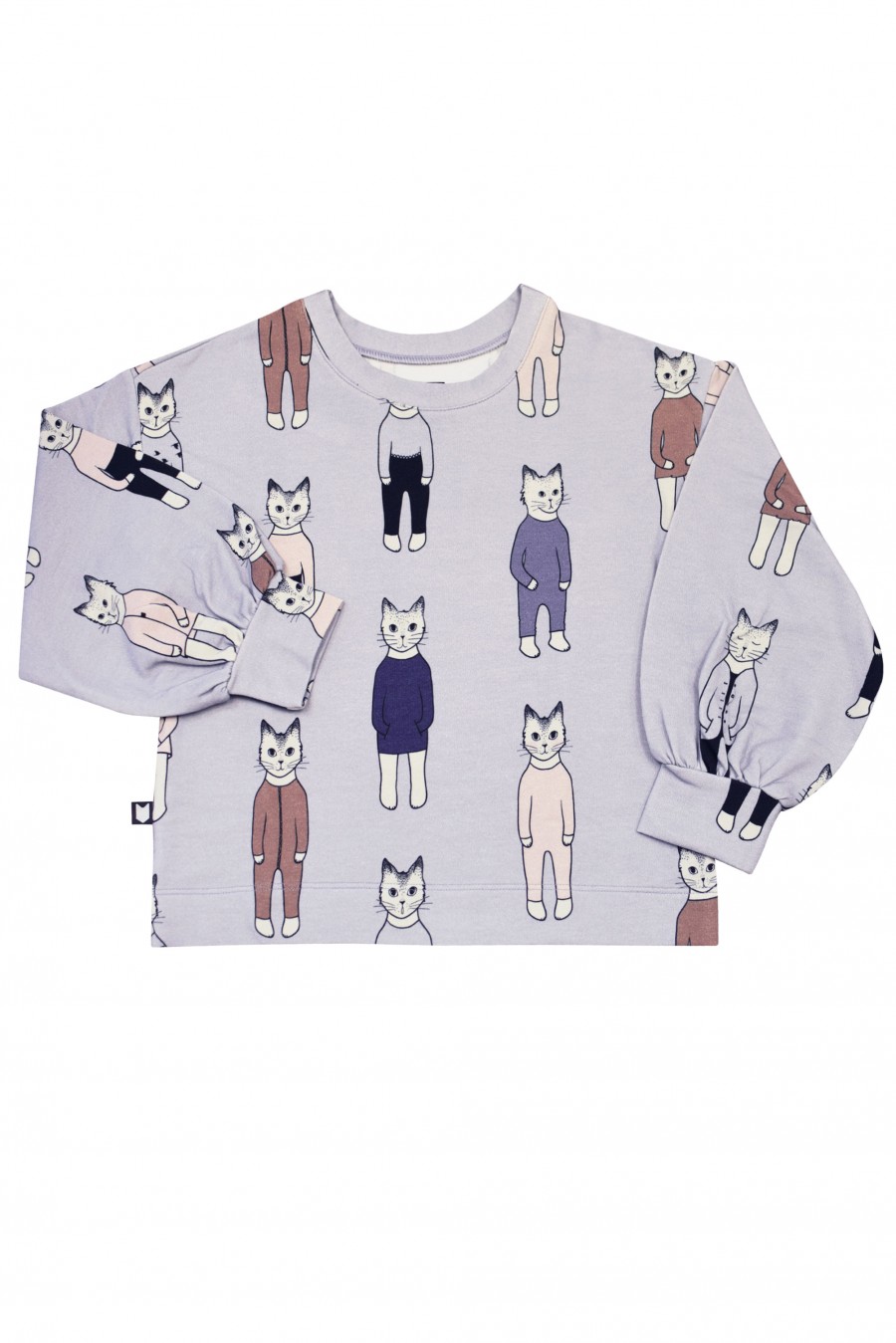 Lavander sweater with cats FW18017