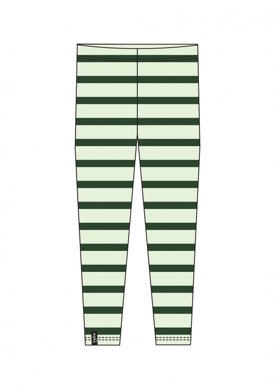 Leggings striped green SS21070L