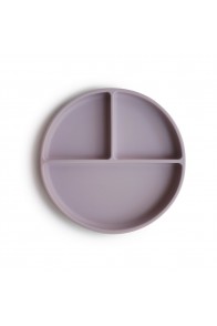Mushie Silicone Plate - Soft Lilac
