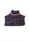 Merino wool violet/pink snood AKS2008