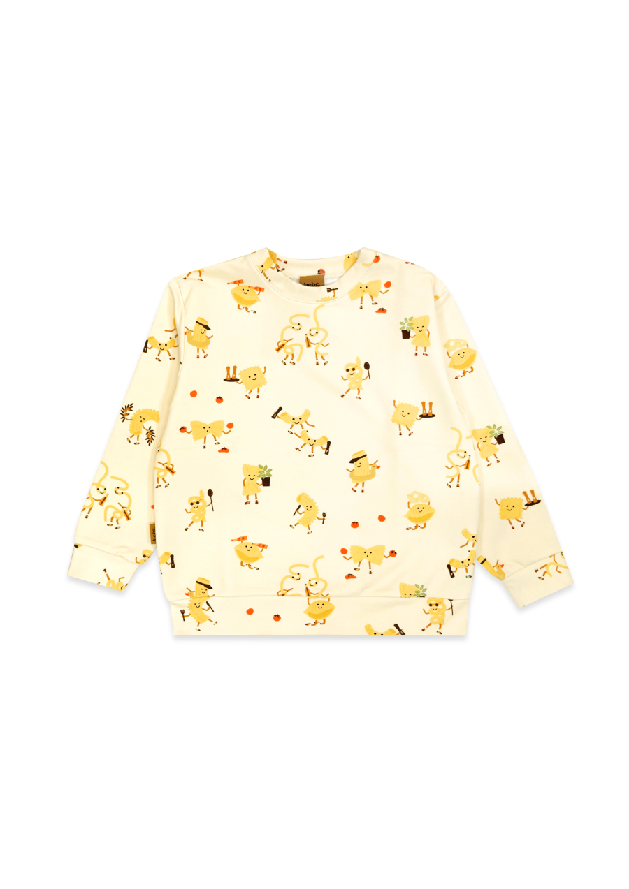 Sweater with pasta print 0390_F25323
