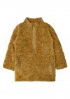 Warm faux fur outer jacket mustard FW21446