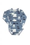 Blue wrap over body with polar bears ZBO1009