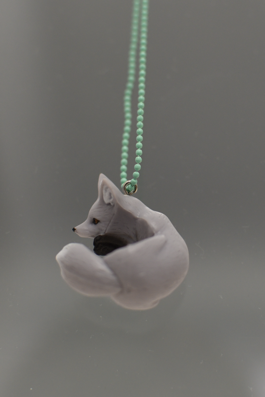 Grey fox necklace (small) POP13