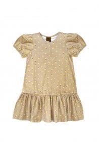 Dress with small lemon allover print
