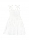 Dress dotted white with straps for female SS21289