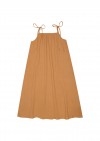 Dress light brown muslin with straps SS21173