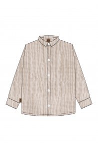 Shirt with long sleeve and buttons muslin crème