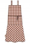 Dress brown checkered for female SS23124