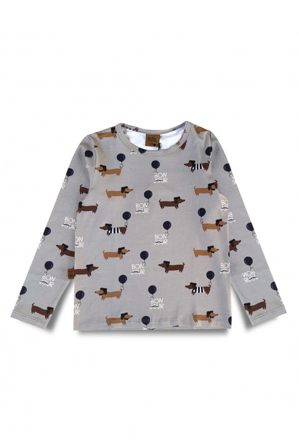 Top with all-over dog print 0108_F25196