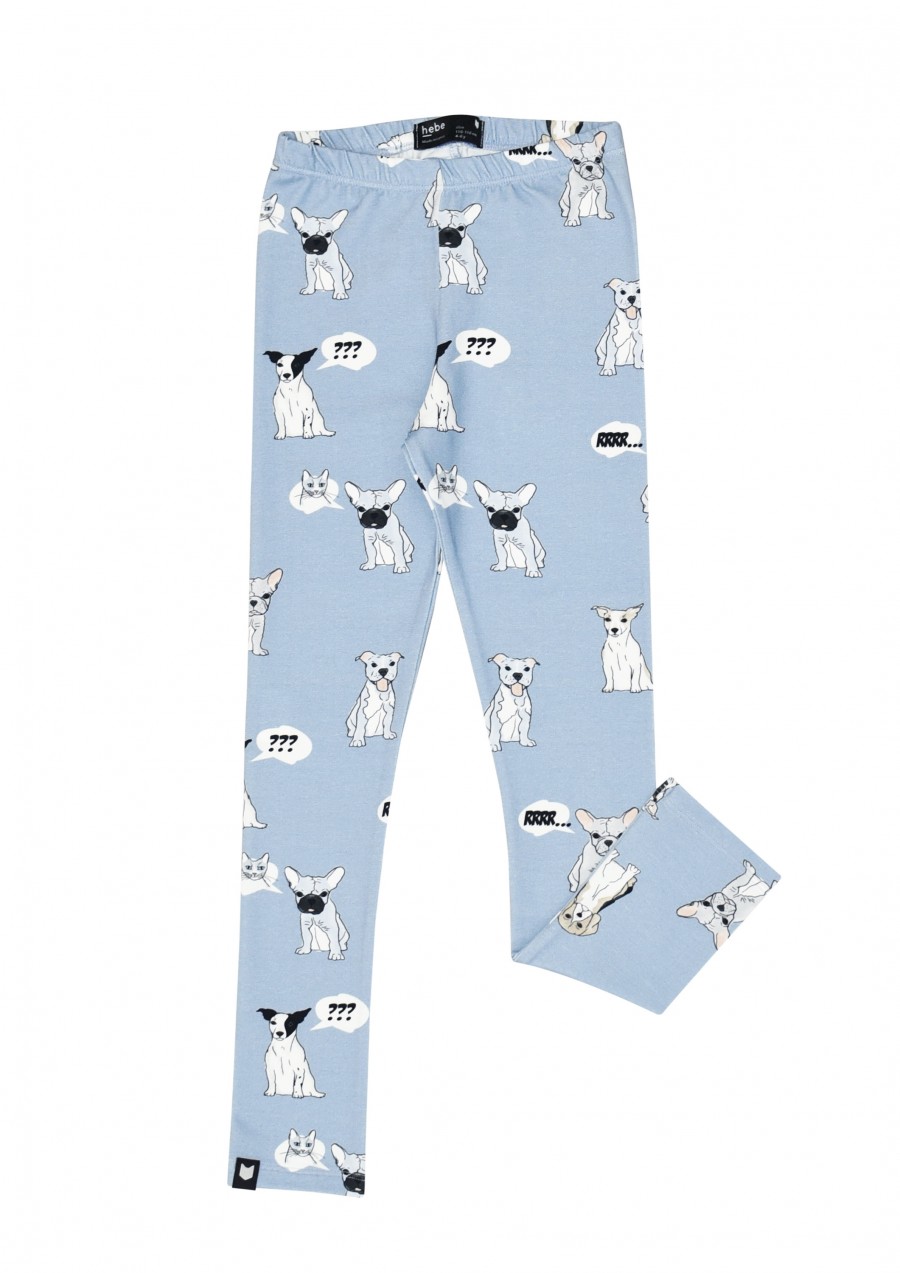 Leggings blue with dog print SS19037
