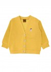 Warm jacket yellow with strawberry embroidery SS24530