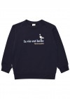 Warm sweater dark blue with life is beautiful print for adult FW21263
