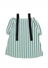 Dress with black straps and green stripes SS20007