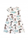 Dress with white pool print SS20233