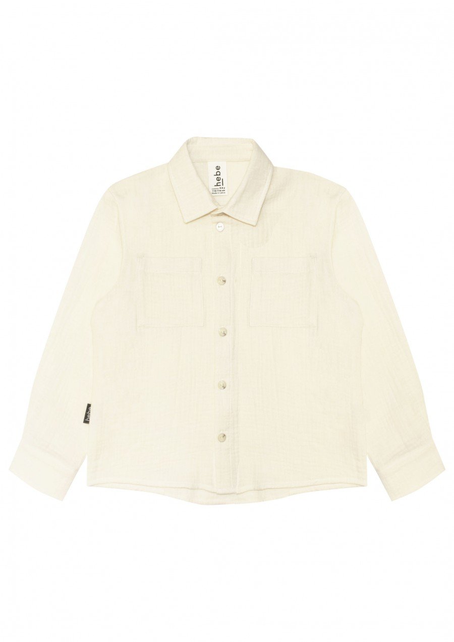 Shirt white muslin FW21019L