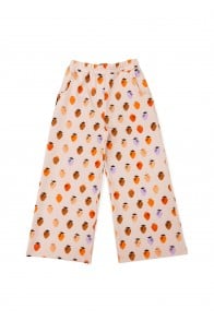 Pants warm light pink with strawberry print