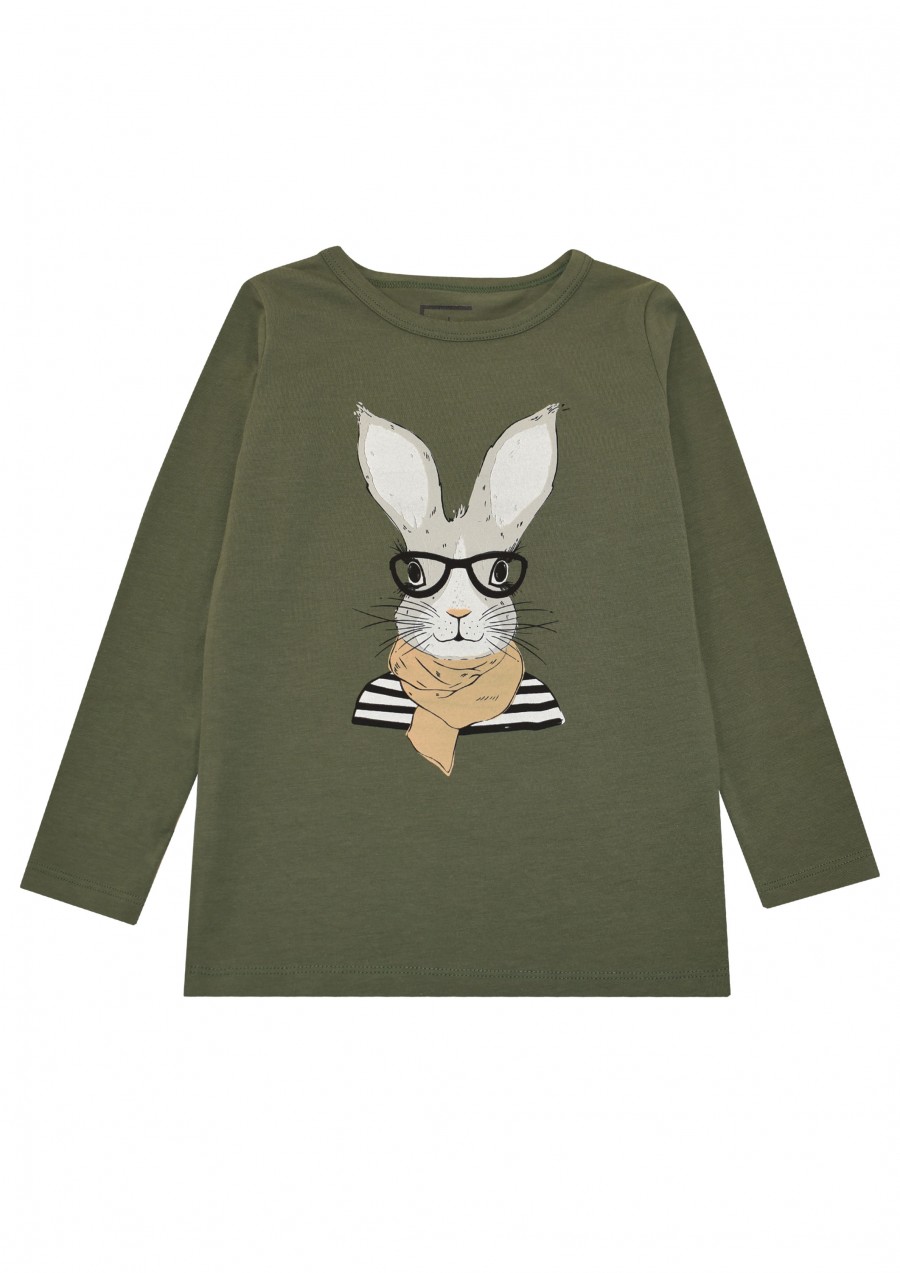 Top dark green with Easter bunny E21035