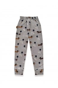 Pants with all-over dog print