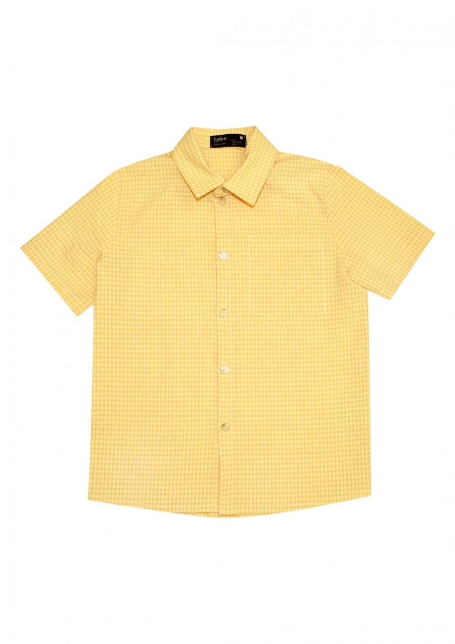 Shirt yellow checkered SS21273