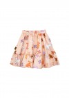 Skirt with allover unicorn print and frills FW24122