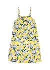 Dress yellow flower print with straps for female SS21074