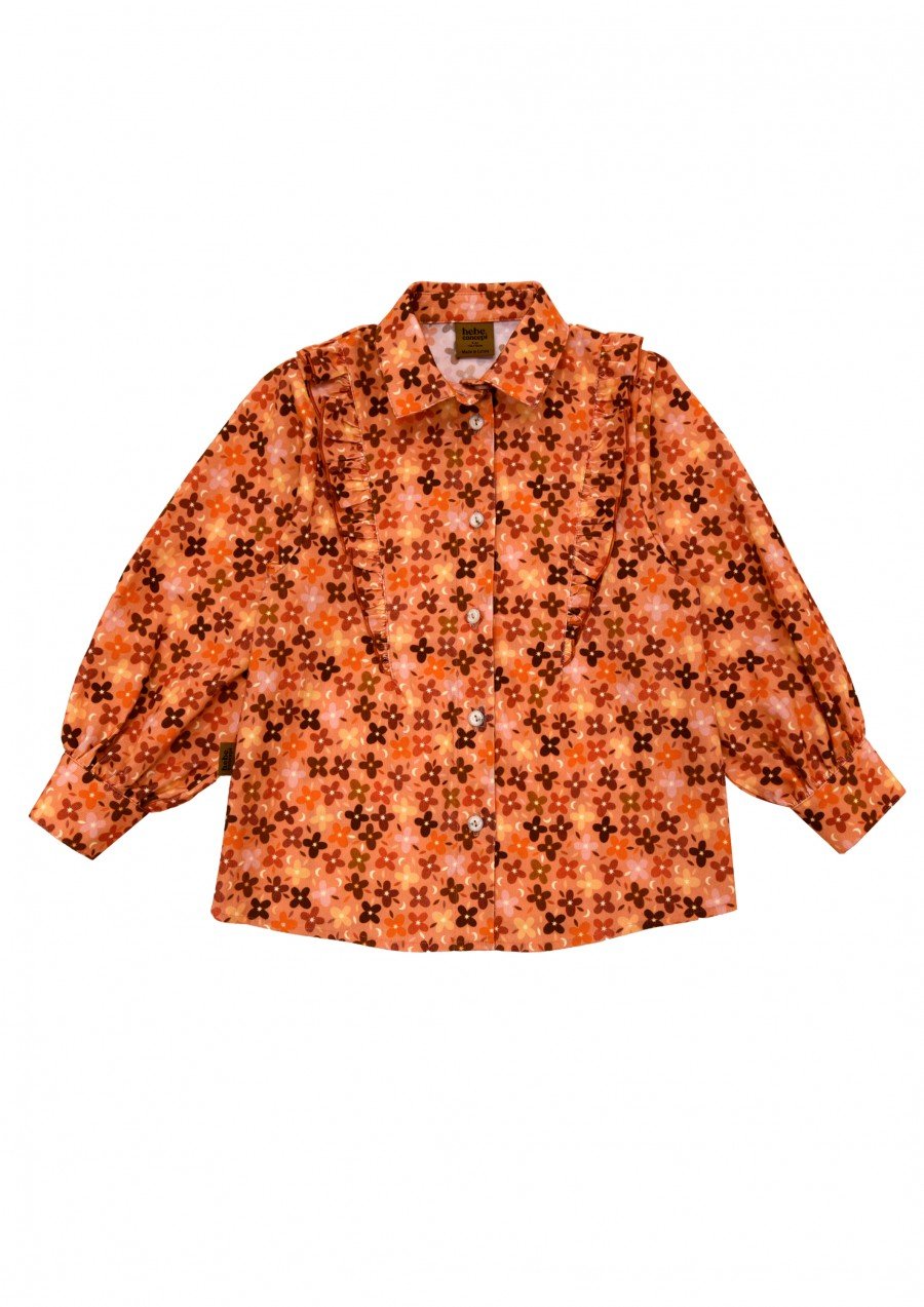 Blouse with pink flowers FW24133