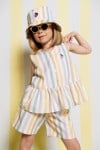 Shorts with pastel stripes for boy SS23186