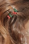 Hair pin mini cherry, 4pcs KS103215
