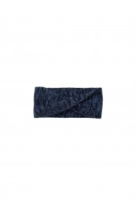 Headband blue merino wool