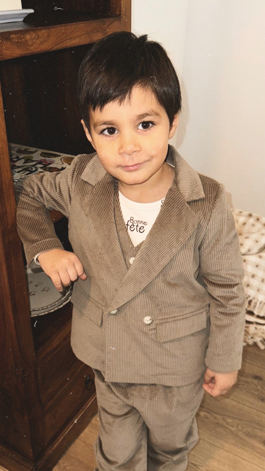 Jacket taupe corduroy 0099_F25050