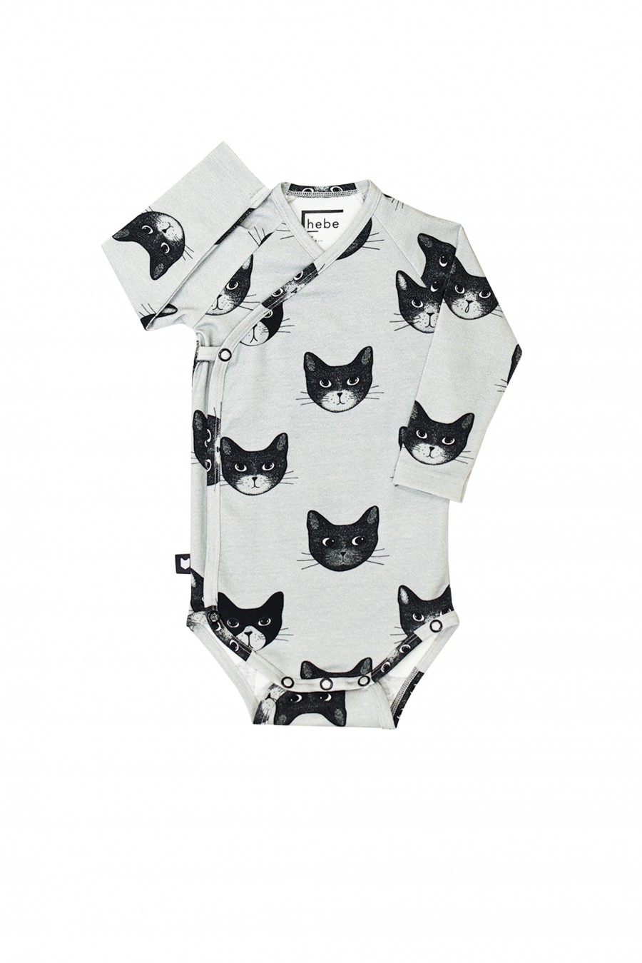 Grey wrap over body with cats FW18079