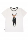 Top white with deer for female FW19182