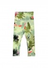 Leggings with high waist and green palm print SS21040