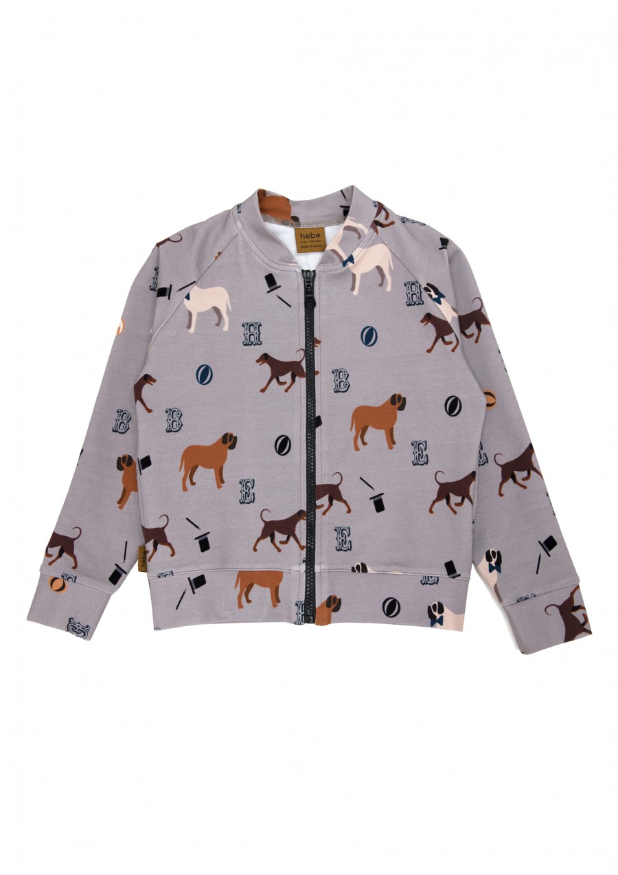 Jacket with dog print FW23205L